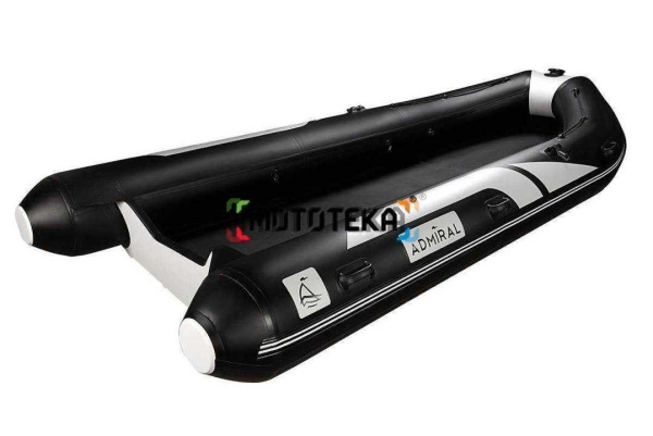 Лодка РИБ (RIB) Admiral (Адмирал) 420 с консолью - красно-черная